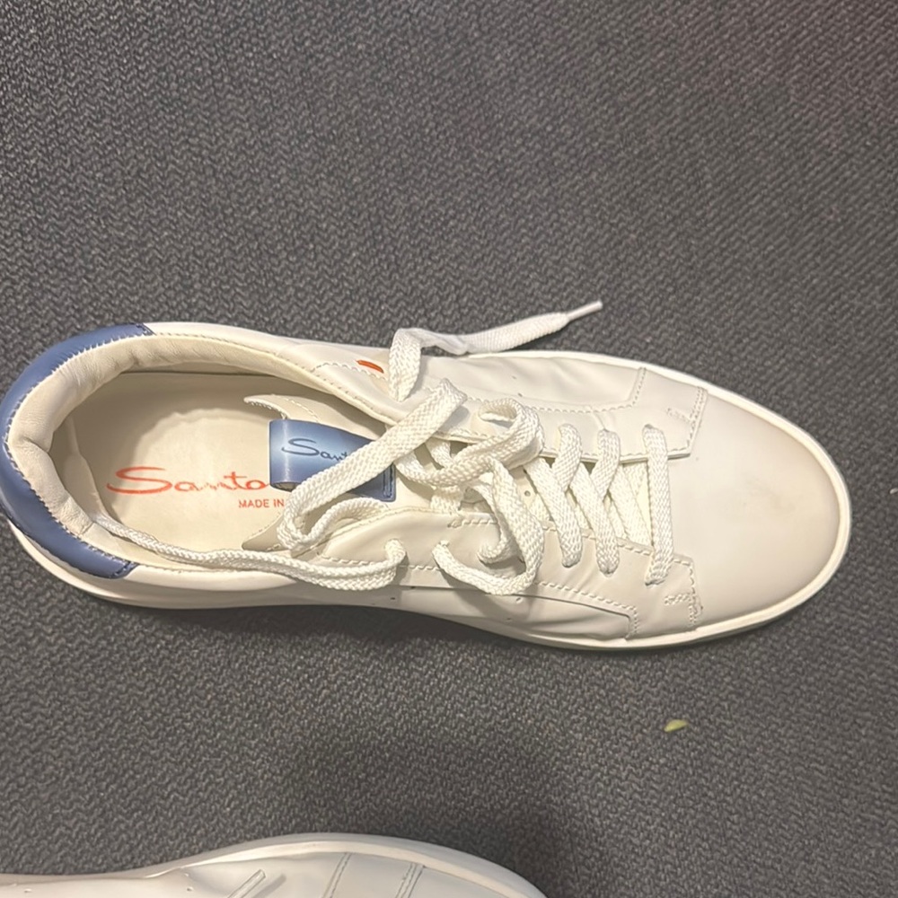 SANTONI
Part White Leather Low Top Sneaker
$620